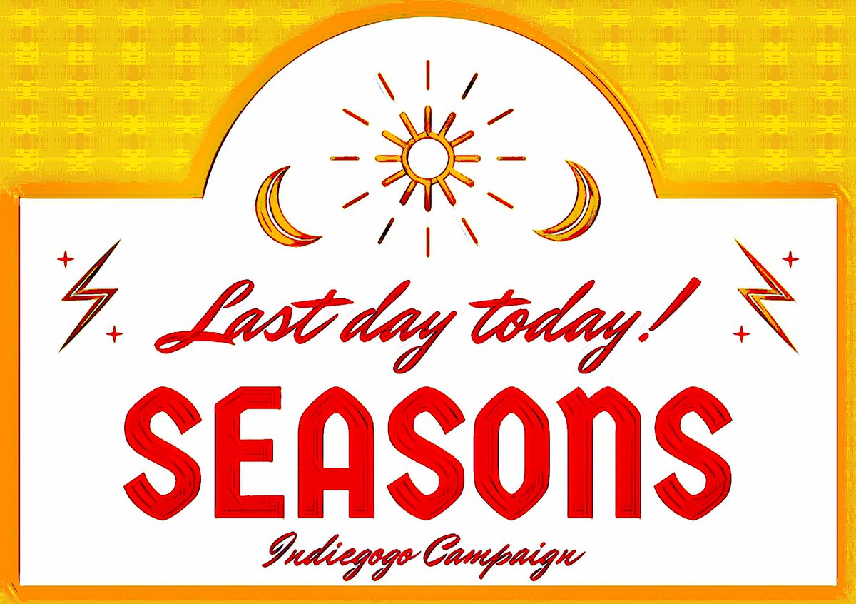 If you’ve waited for the last minute, it’s almost here! You have until 11:59pm PST to donate or buy a perk HERE: igg.me/at/seasons-sub…
