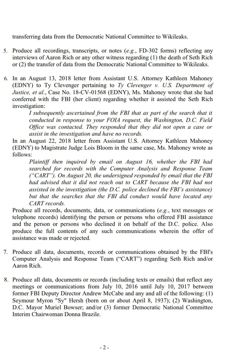 RealestMercury's tweet photo. 🔥🔥🔥🌶🌶🌶🌡🌡🌡The FOIA release tonight conatining a subpoena for Seth Rich's and his brothers devices implies they were the ones who leaked to Wikileaks. Holly shit. Just read @HaroldWren11 @RealJudasGoat @LJT_is_me @CiceroConsulta1 https://t.co/85VMYQpw4z