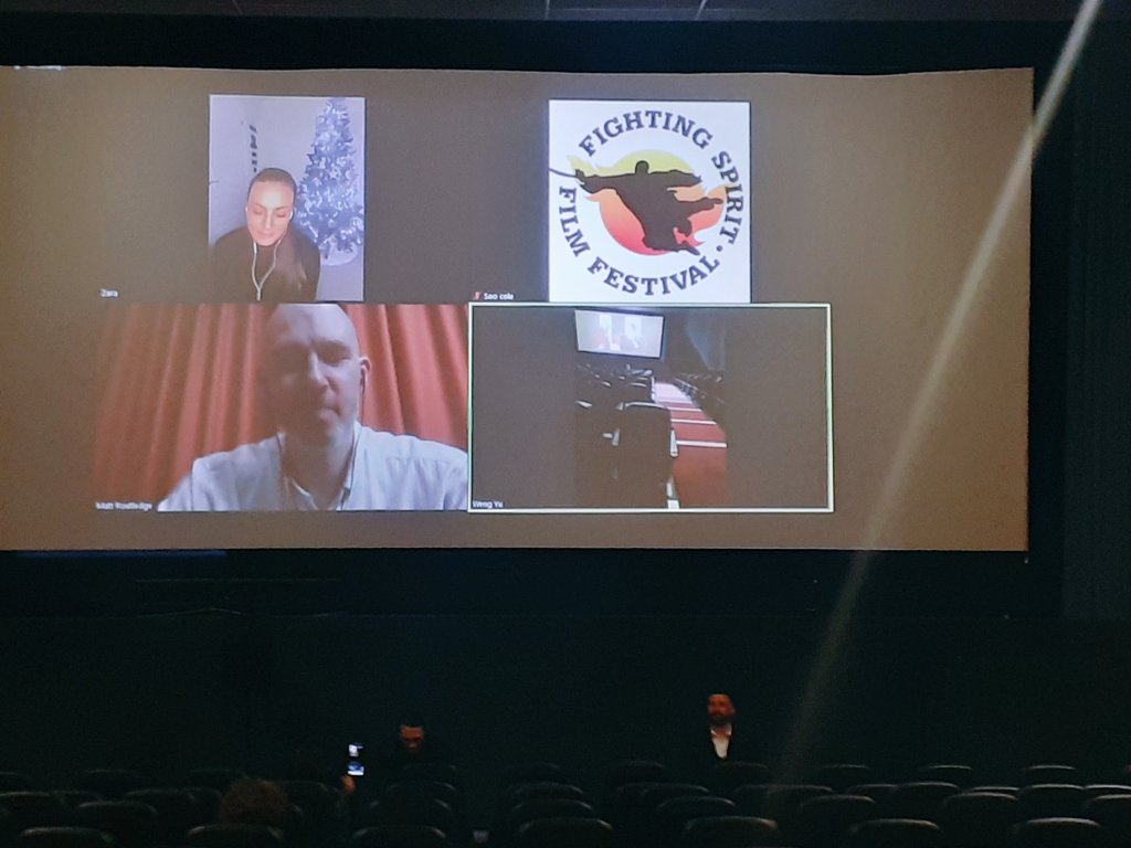 Fighting Spirit Film Festival (@fsfilmfestival) on Twitter photo Great to Zoom call our Q&A in real time at #FSFF with #TribalGetOutAlive Director <a href="/kungfumatty/">Matt Routledge</a> producer/star/martialartist @Zaraphythian actor/martial artist <a href="/tomdoddkarma/">Thomas Dodd</a> & actor/stunts @mark_adg talking #Filmmaking #specialeffectsmakeup #stunts Great to Zoom call our Q&A in real time at #FSFF with #TribalGetOutAlive Director <a href="/kungfumatty/">Matt Routledge</a> producer/star/martialartist @Zaraphythian actor/martial artist <a href="/tomdoddkarma/">Thomas Dodd</a> & actor/stunts @mark_adg talking #Filmmaking #specialeffectsmakeup #stunts