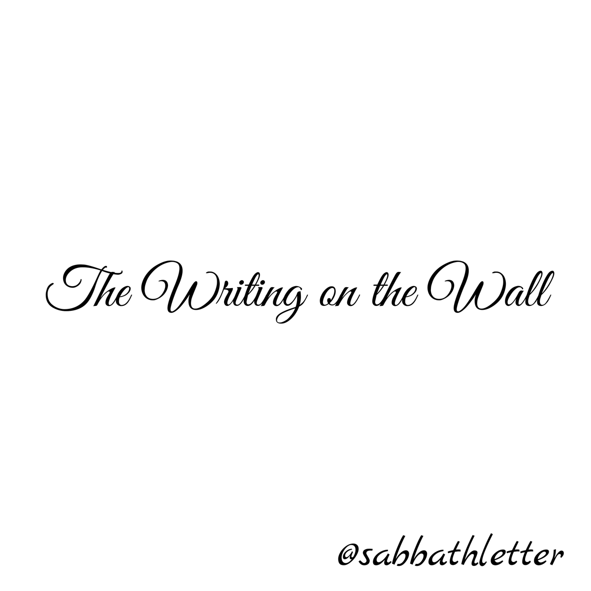 sabbathletter's tweet photo. Immediately the fingers of a human hand appeared and wrote on the plaster of the wall of the king's palace, opposite the lampstand. And the king saw the hand as it wrote.

Daniel 5: 5 ESV https://t.co/TY1RCggMrl