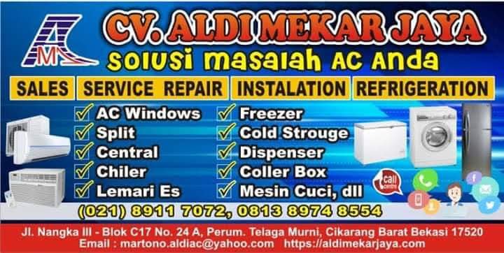 TrengginasCool's tweet photo. SERVICE AC CIBITUNG
SERVIS AC CIBITUNG
SERVIS AC TAMBUN
SERVICE AC TAMBUN
SERVICE AC CIKARANG BARAT
SERVIS AC CIKARANG BARAT

#ALDIMEKARJAYA
#SERVISACCIBITUNG
#SERVICEACCIBITUNG
#HVAC
#AIRCONDITIONER
#REFRIGERASI
#REFRIGERATOR
#TEKNIKPENDINGIN https://t.co/Ds5144ffsy