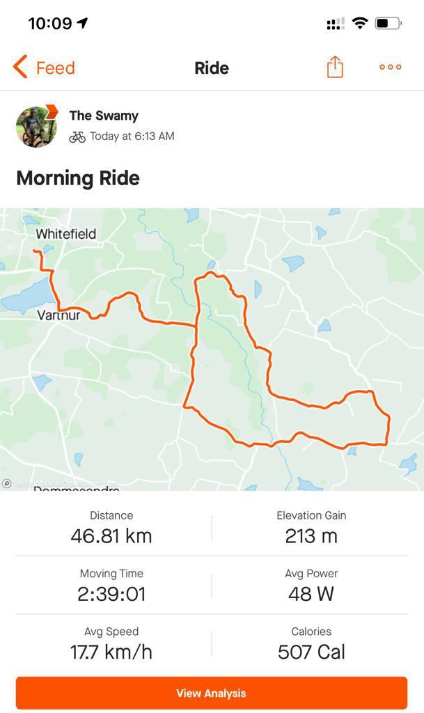 TheSwamy's tweet photo. An early morning #bikeride with friends, neighbours and my son made this Sunday a refreshing start - of course the speciality of Bengaluru, the #ByTWO #MasalaDosa along with #IdlyVadaSambar made it more fun! https://t.co/xsLZnkZBW8