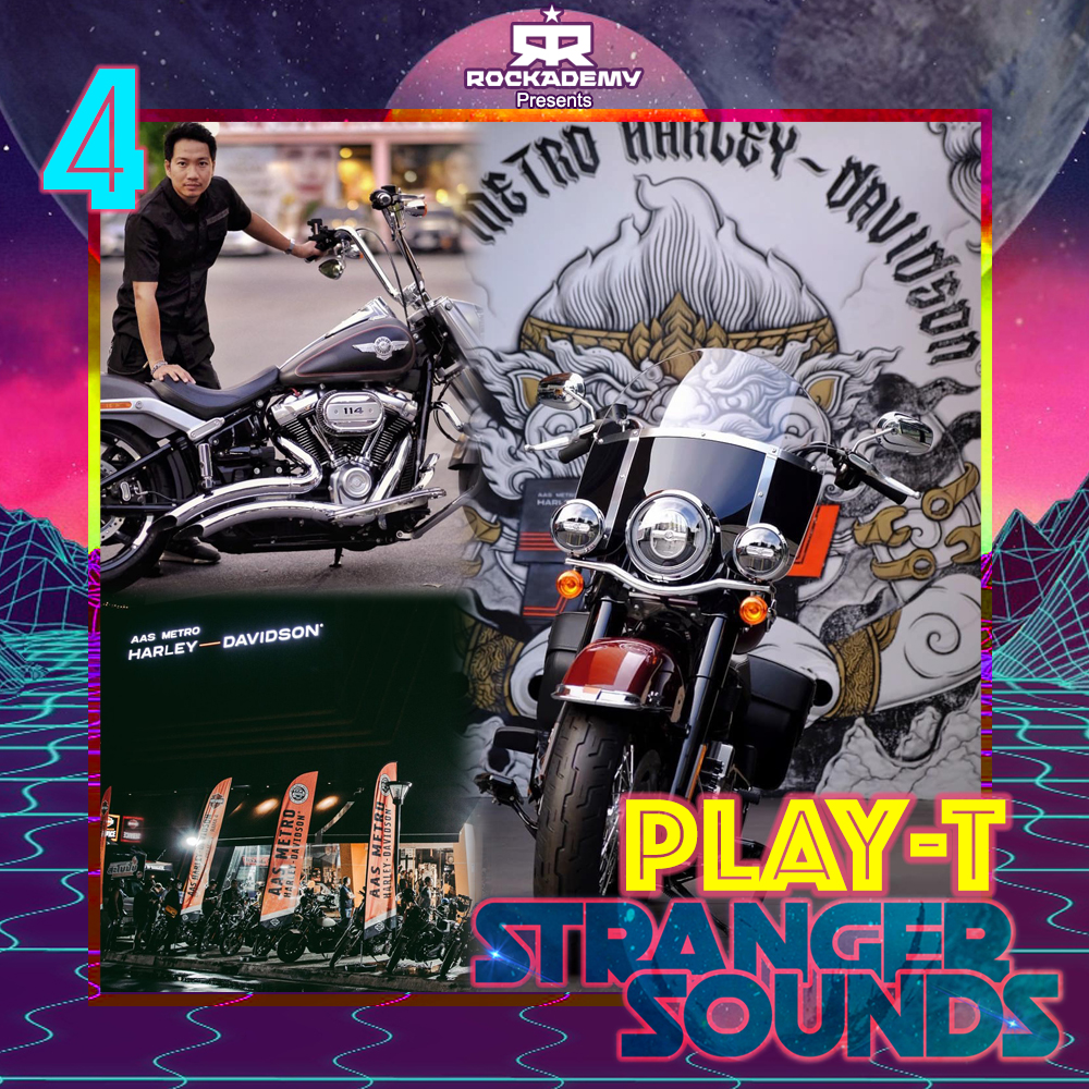4 สิ่งที่ห้ามพลาด Rockademy presents Play-T 'Stranger Sounds' เจอกันวันนี้ 4โมงเย็น ที่ AAS Metro Harley-Davidson 
1. วงดนตรีสุดมันส์จาก Rockademy และศิลปินสุดพิเศษ
2.มาเล่น Surfskate กับ Sunova 
3. Flow House ขนกิจกรรมมพร้อมของรางวัลมากมาย
4.สัมผัสและทดลองขับ Harley-Davidson