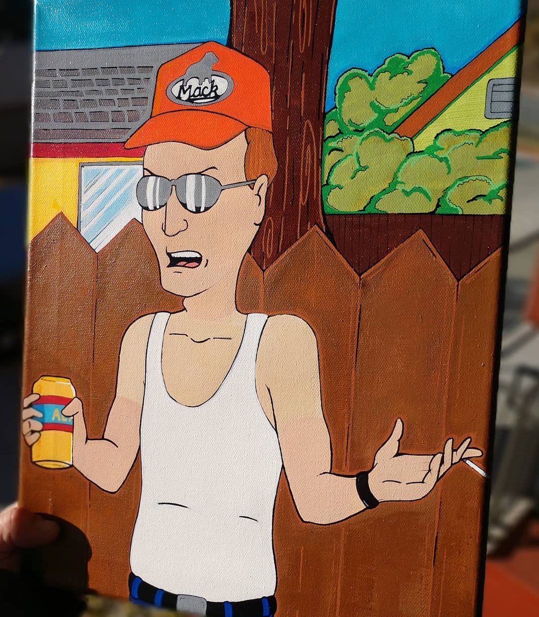 LaneyGreen6's tweet photo. Just finished this commissioned Painting! 'Dale Gribble' 11x14 acrylic painting
#kingofthehill #dale #dalegribble
#arlentexas #texas #koth #texasanime #acrylicpainting #originalart #customart #commissions https://t.co/4ztmRxUCIm