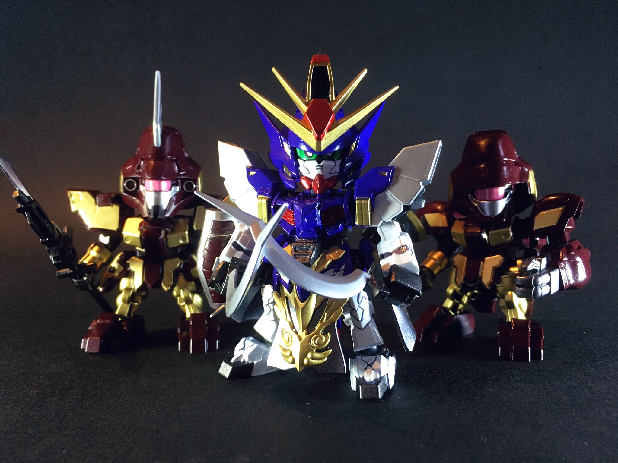ひとらたん Sdガンダム三国伝 春秋戦国伝 作品名 楽進ガンダムサンドロック コメント 三国創傑伝 より魏武将に ガンダムw系が多い傾向から 五将軍の楽進を製作しました 馬超バルバトスをベースにsdgジェネキット等から通常版サンドロックの意匠を