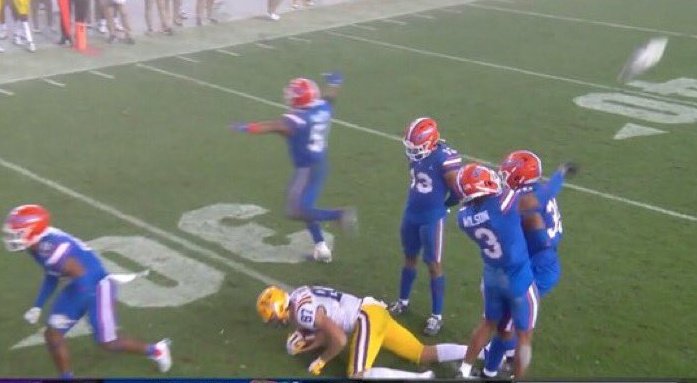 BadSportsArt's tweet photo. Shoe fly #Gators #LSUvsUF #GeauxTigers https://t.co/DnAu2EGx4f