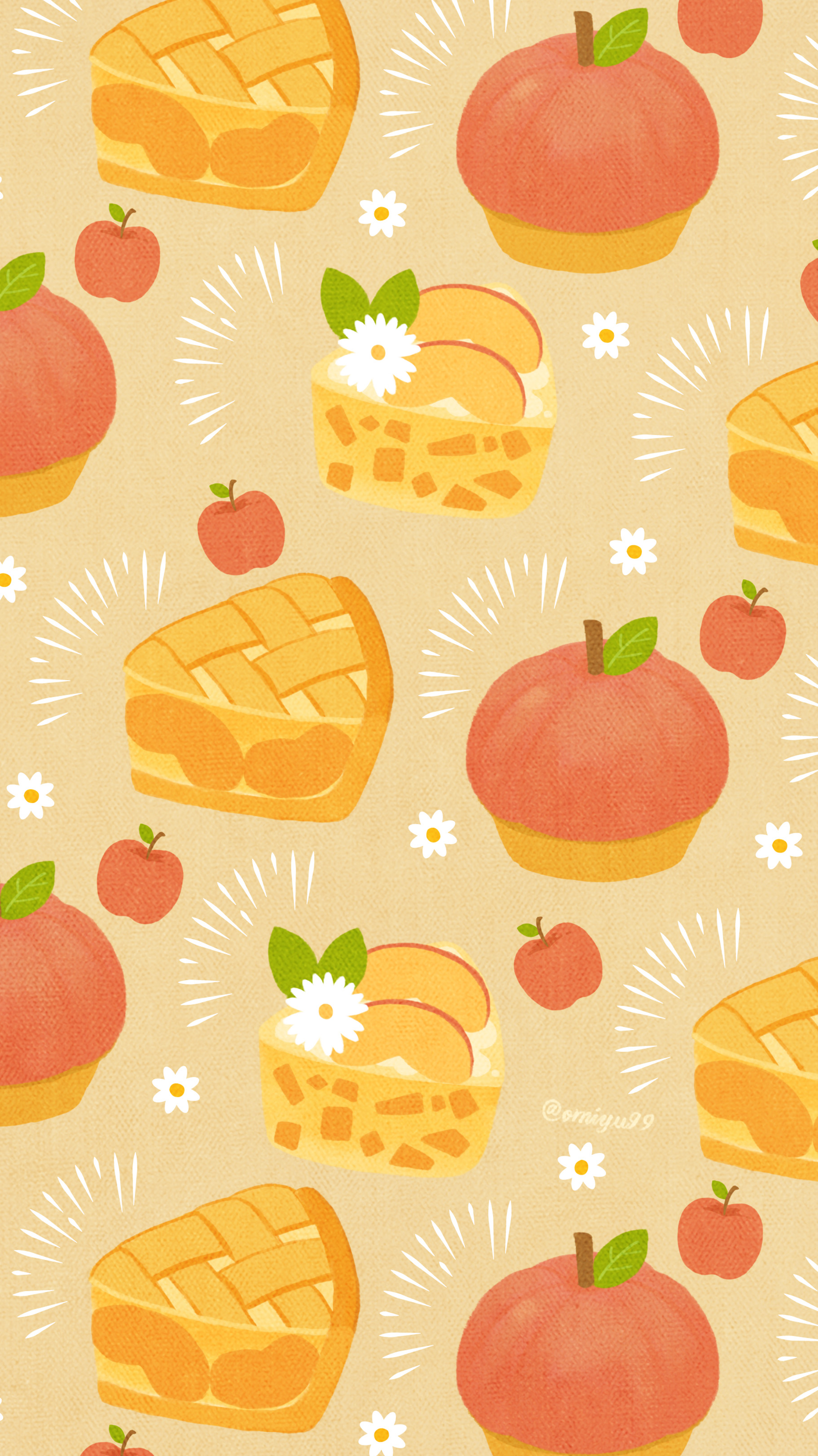 Omiyu お返事遅くなります りんごケーキな壁紙 Illust Illustration 壁紙 イラスト Iphone壁紙 りんご Apple ケーキ Cake 食べ物 T Co S3lyb9fiss Twitter