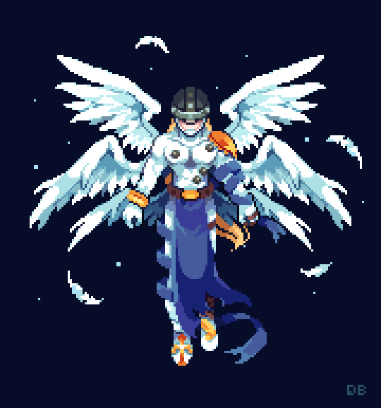 DB_DuckBird's tweet photo. Angemon for today's theme - #Wings
@Pixel_Dailies #pixel_dailies #pixelart #ドット絵 #Digimon https://t.co/NzEjhBT0we