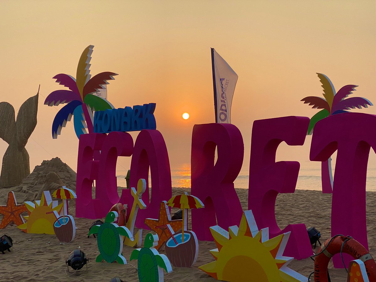 Good Morning from  #Ecoretreat Konark!! Sunrise at the brach, Cycling and then Tea!!... #EcoretreatOdisha  #Odisha  #VisitOdisha