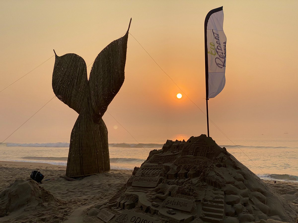 Good Morning from  #Ecoretreat Konark!! Sunrise at the brach, Cycling and then Tea!!... #EcoretreatOdisha  #Odisha  #VisitOdisha