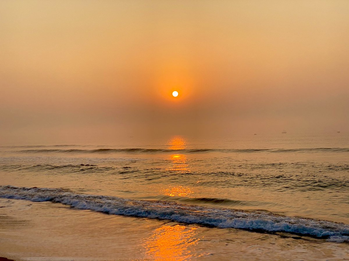 Good Morning from  #Ecoretreat Konark!! Sunrise at the brach, Cycling and then Tea!!... #EcoretreatOdisha  #Odisha  #VisitOdisha