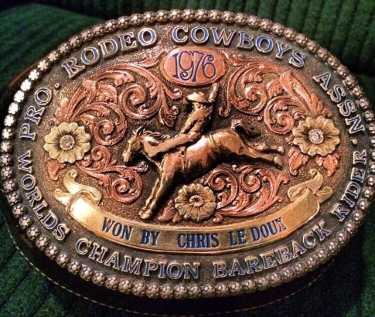 TheChrisLeDoux's tweet photo. 44 years ago today, Chris LeDoux won the PRCA Bareback World Title in Oklahoma City. #GoldBuckleDreams https://t.co/Wh4MCEhbLN