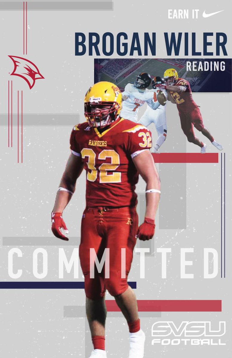BroganWiler's tweet photo. I am extremely blessed and excited to announce that I have committed to Saginaw Valley State University!!🔴🔵
#GoCards 
#EarnIt🎯 
@svsu_football https://t.co/e6vxPttu8K