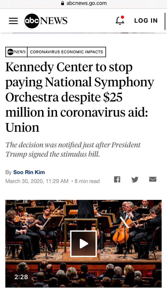 12) SO, is it just a coincidence that Pelosi & the Dems insisted on giving the Kennedy Center, where the chairman was heavily tied to China & Dominion, $25 million in ‘Covid relief’ only for them to fire the orchestra, that it was supposed to be saving, hours later?