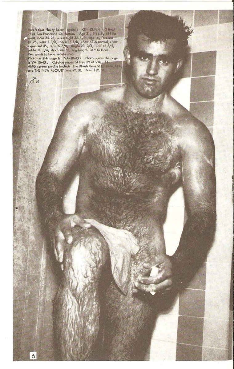 StuffBeef's tweet photo. Ken Cunningham 
#AMG  #vintage  #beefcake #mizer #muscle #NakedMen #fur #shower https://t.co/dTu2Bbj3UP