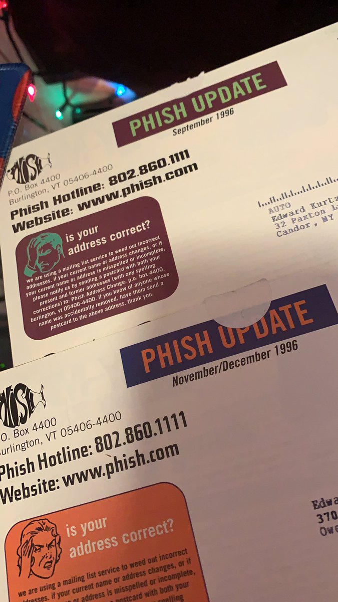 JacobbMarley's tweet photo. My dad found and gave me some of his 94’ - 98’ Phish update letters. These are so cool, and pretty fricken funny 🤣 #phish #phishupdate https://t.co/ViFhErMrsu