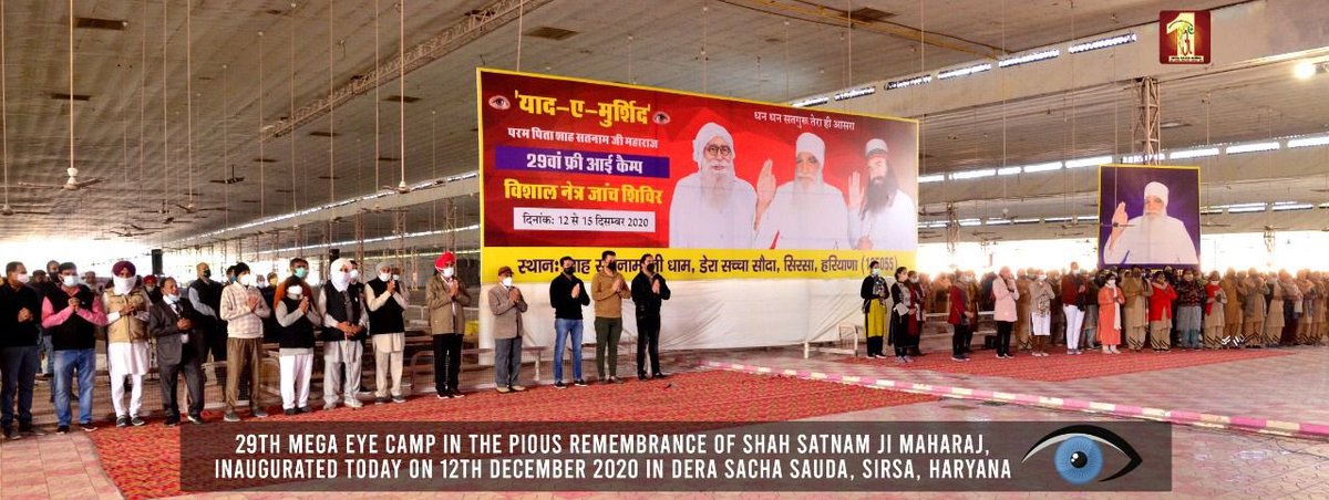 VBInsan1's tweet photo. #GlimpsesOfMegaFreeEyeCampDay1
Yaad E Murshid is being organized in the pious memory of Revered #ShahSatnamJi Maharaj from 12th to 15th December every year at #DeraSachaSauda since 1992 under the guidance of #MSG for #EyeOperations as #HumanitarianActivities to #helptheneedy..... https://t.co/OvOLtghHOD