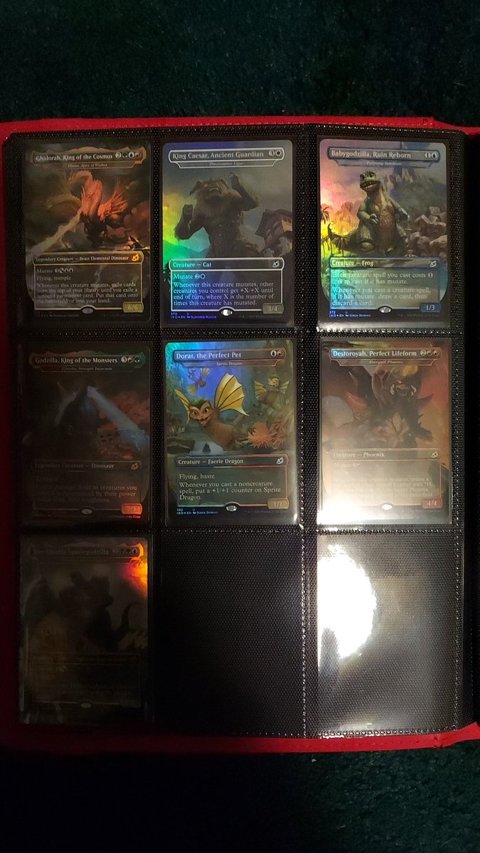 AshenWingz's tweet photo. Scored some solid Godzilla Alt art foils at my LGS!!! #MTG #Collection https://t.co/dOlNEE0Dkv