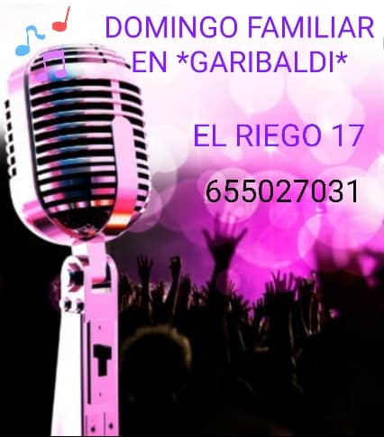 Te esperamos!!!. Los domingos también son para disfrutar y divertirte en tu taberna Garibaldi. No te lo pierdas!!!