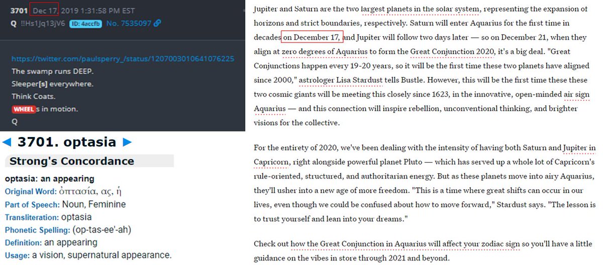 Saturn enters Aquarius for the 1st time in decades on Dec 17. (Saturn=Keeper of Time)The Wheel is in motion X (10)