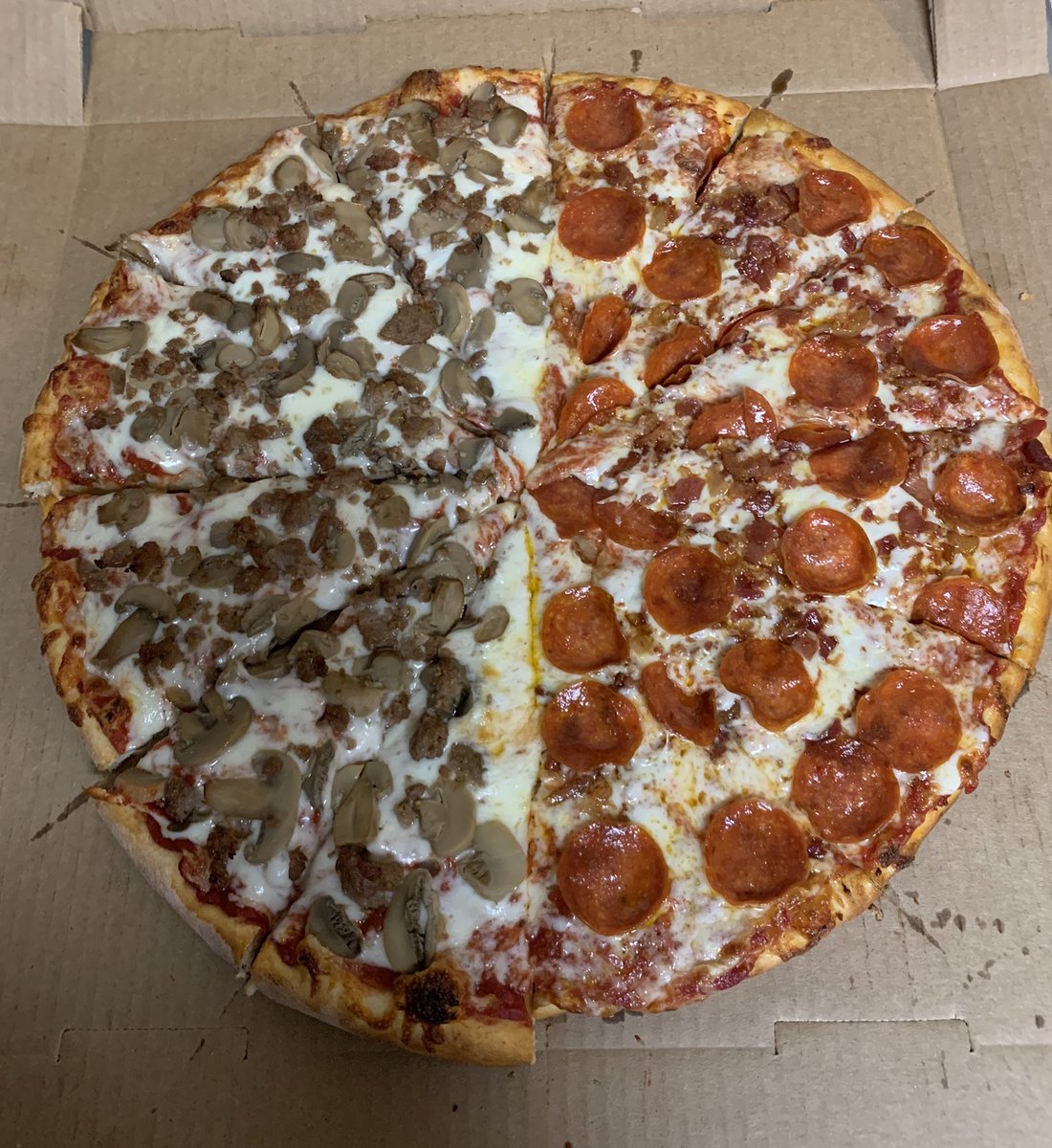theWestsideDeli's tweet photo. 2 item 16” Large round pizza for $13.29+tax 
*Friday-Monday* https://t.co/aRWf6XrZsd
