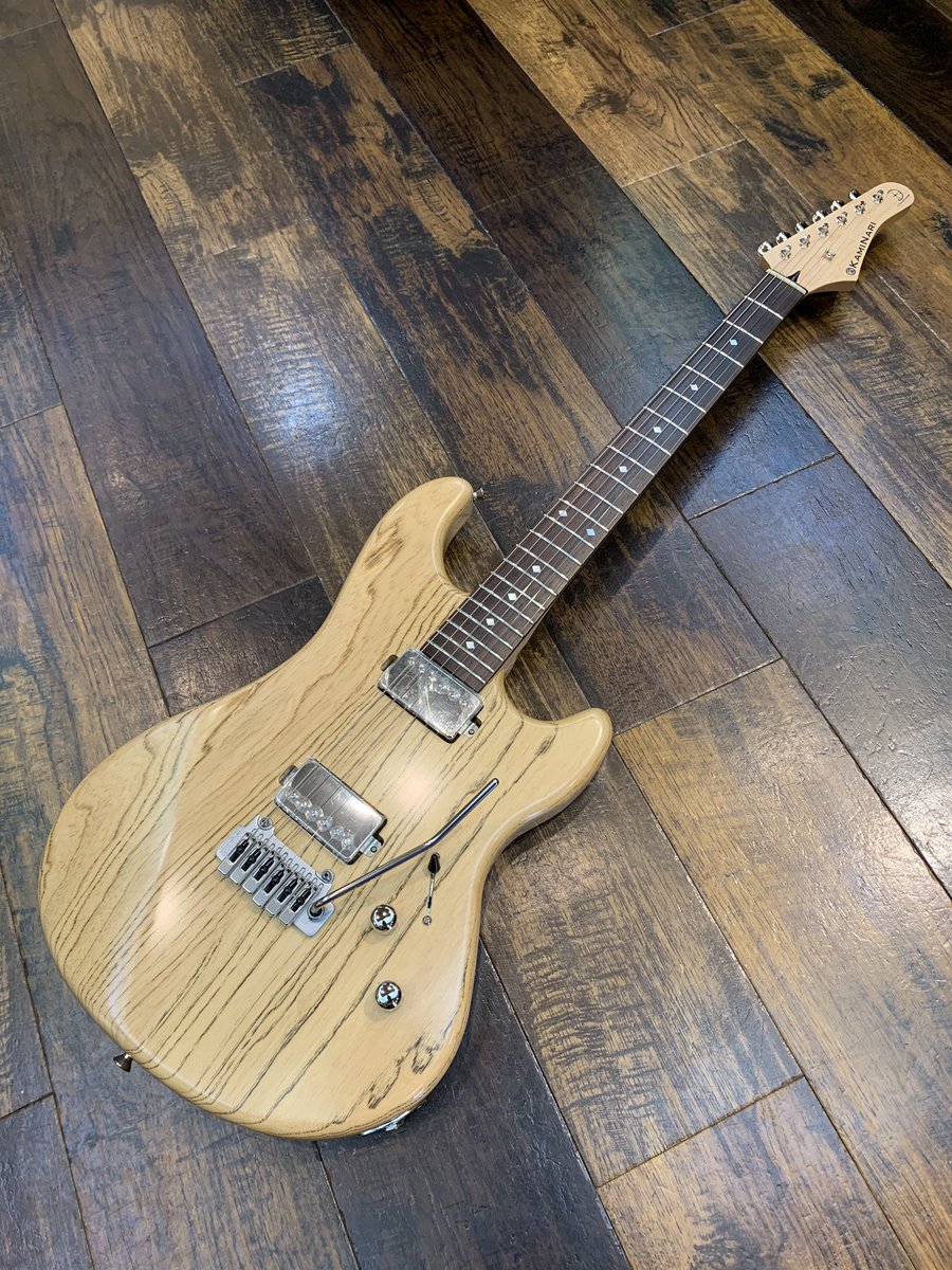 KAMINARI GUITARS《Liquid 2》 Natural Satin ブリッジにはWilkinson 