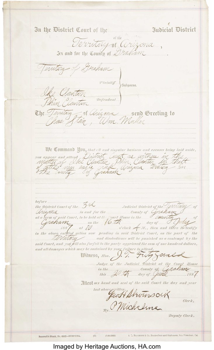 By 1885, both brothers had bought a quarter-section of land, east of Springerville, near the New Mexico border. In 1887, Ike, Phin, and their ranch posse were indicted on livestock theft. The grand jury returned 15 indictments the same day accusing Phin of grand larceny