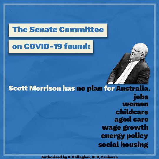 polley_helen's tweet photo. Scott Morrison is running a government without a plan #auspol #politas #ScottyFromMarketing #spinman #noplan https://t.co/RKLTxwUCKI