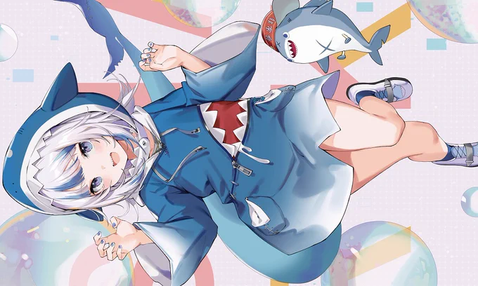 【エアコミケ2/WEB通信頒布 新作】⑦
「がうる・ぐら(サメちゃん)」スリーブ&amp;プレイマットです!
イラストレーターはイコモチ(@rswxx)様になります! 