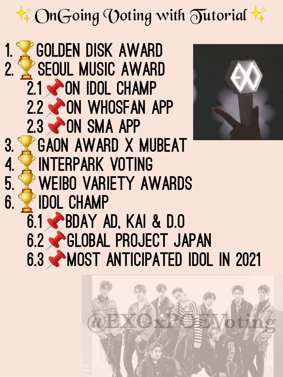 Ongoing Voting+TutorialExoLs,check the thread for ongoing voting with tutorial.Fighting @weareoneEXO  @B_hundred_Hyun  @layzhang  #EXOAdmin LM