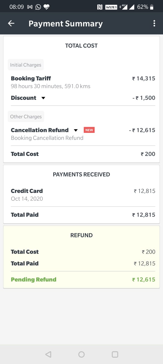 harshitjain's tweet photo. @ZoomCarIndia
 Like thousands of other zoomcar users I am also stuck in the zoomcar refund scam and not getting my refund since more than 2 months. Posting one of the receipt.
@ZoomCarIndia
 FAQ page says refund in 30 days. When do I get mine? #BreakOfCustomerTrust #ZoomCarScam https://t.co/yAmIM88yID