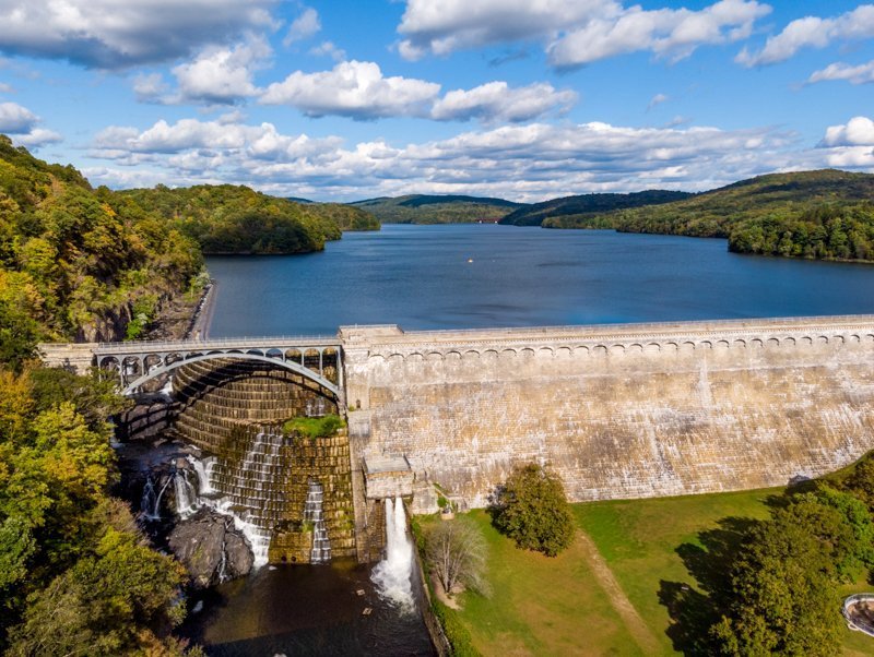 The old dam feeding the aqueduct 41 miles away