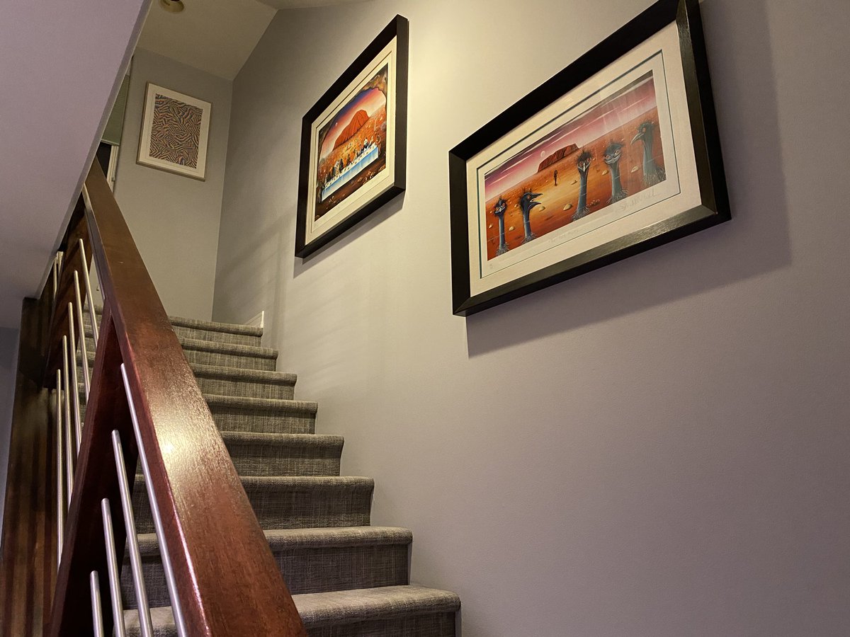 Thehammah's tweet image. Well you inspired me!  took two from the floor and put them up.  My fav australian artist #smanthawortelhock #thelastsupper #firsthurdle