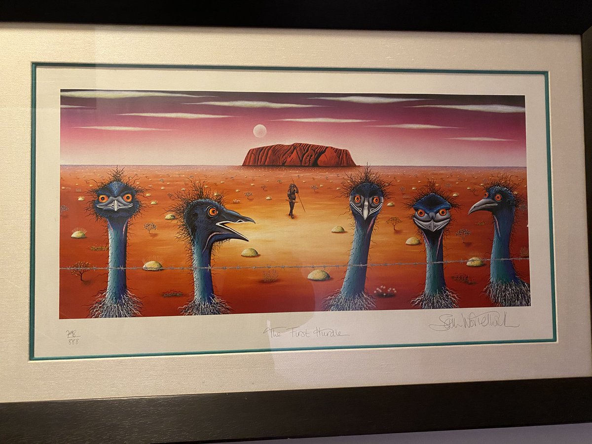 Thehammah's tweet image. Well you inspired me!  took two from the floor and put them up.  My fav australian artist #smanthawortelhock #thelastsupper #firsthurdle