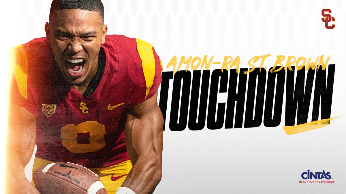 USC_Athletics's tweet photo. TROJAN TOUCHDOWN!

@amonra_stbrown gets in the paint to pull the Trojans within 1 score!

#FightOn | #BeatTheBruins https://t.co/FPdYShhxKx
