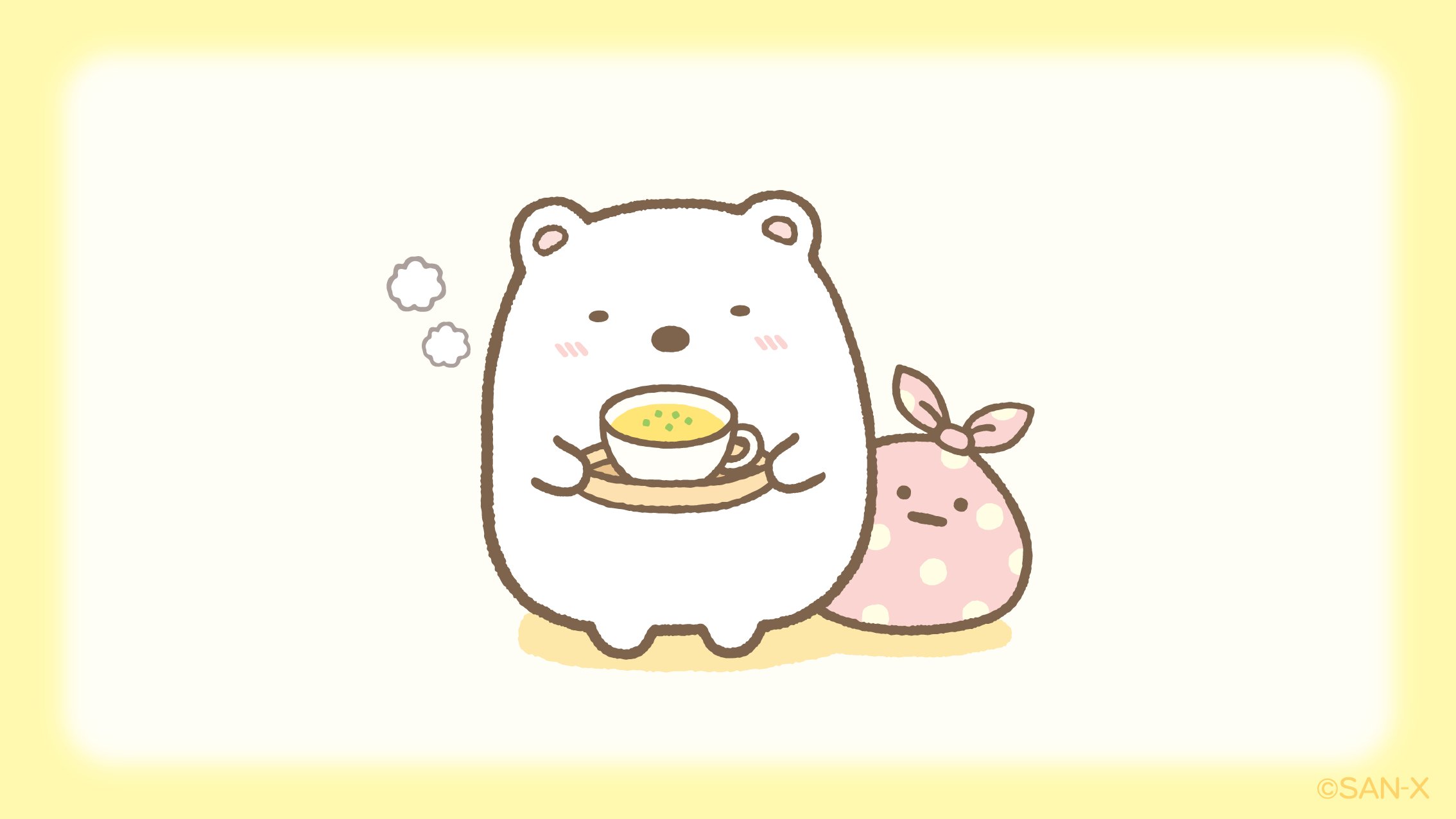 すみっコぐらし 公式 どうぞ しろくまのほかほかコーンスープ T Co Wrdxlal4pg Twitter