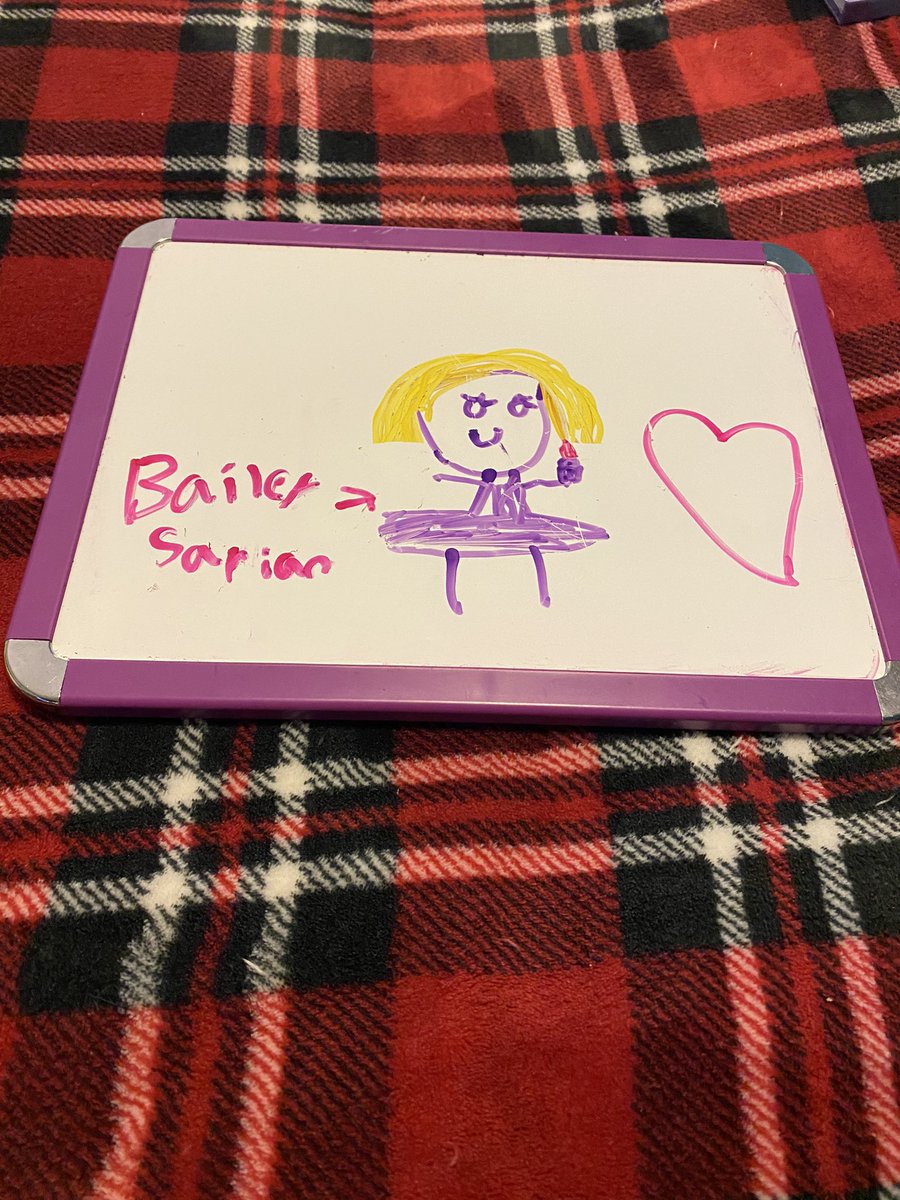 JessicaShares's tweet image. My daughter designed her “dream home” tonight. She added a library for me with a “huge TV for you to watch Bailey Sarian, mama.” It’s safe to say I watch her channel a lot 💁🏻‍♀️💄 She also drew this pic of @BaileySarian but the blonde days bc she couldn’t find a black marker 😂
