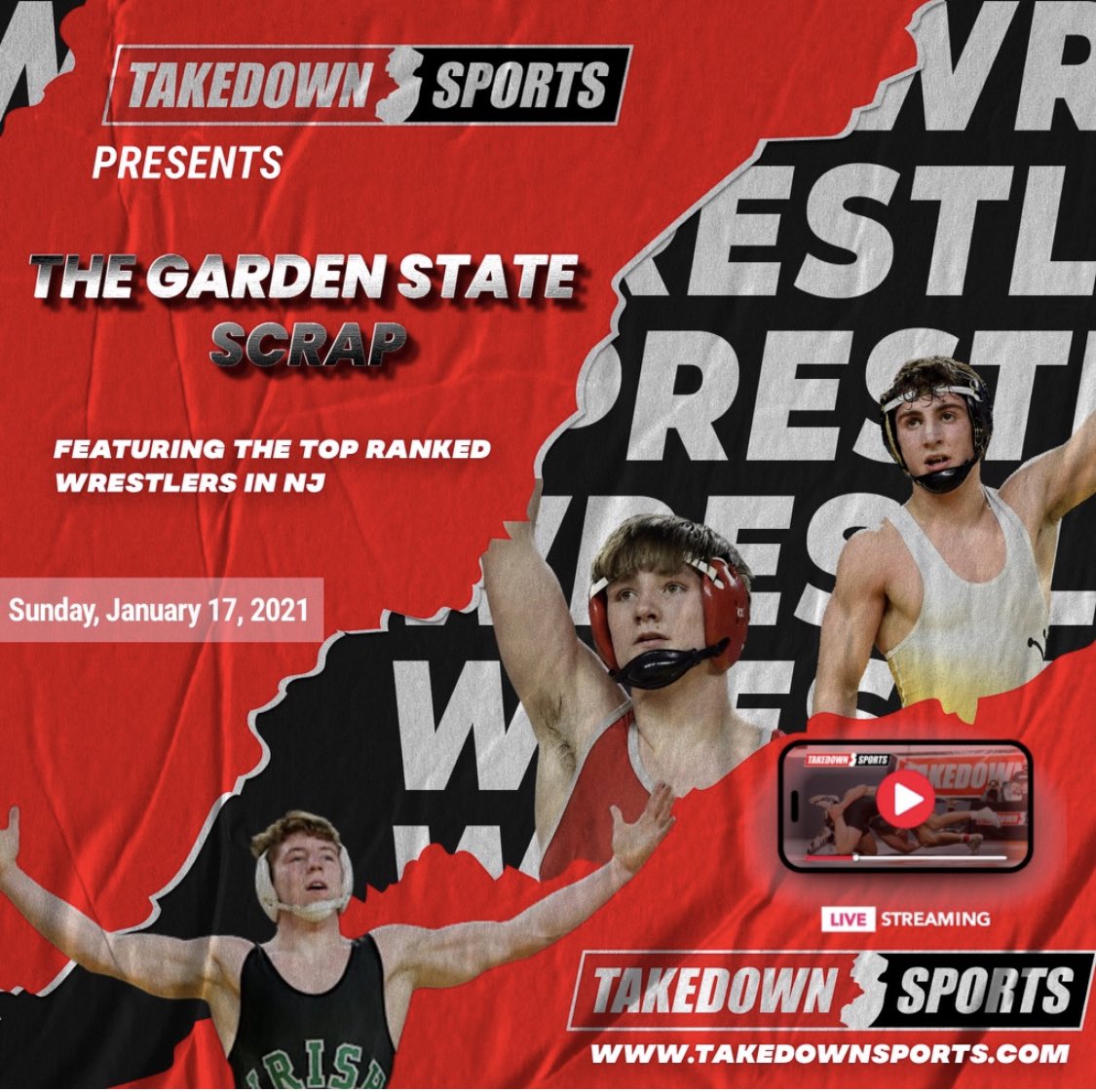 takedown_sports's tweet photo. Hottest HS wrestling card of the year 🔥🔥🔥🔥 Check out this star studded line up on #njsbest @takedown_sports instagram.
@JoeKania3 @JoePollard1 @RUWrestling @JoeKania3 @stalematesshow @MatScoutWillie @ScrewyLazzari @PatLanniHS @tigerwrestling @alliseeisgold @cordobatrained https://t.co/Q5TLRAGAt2