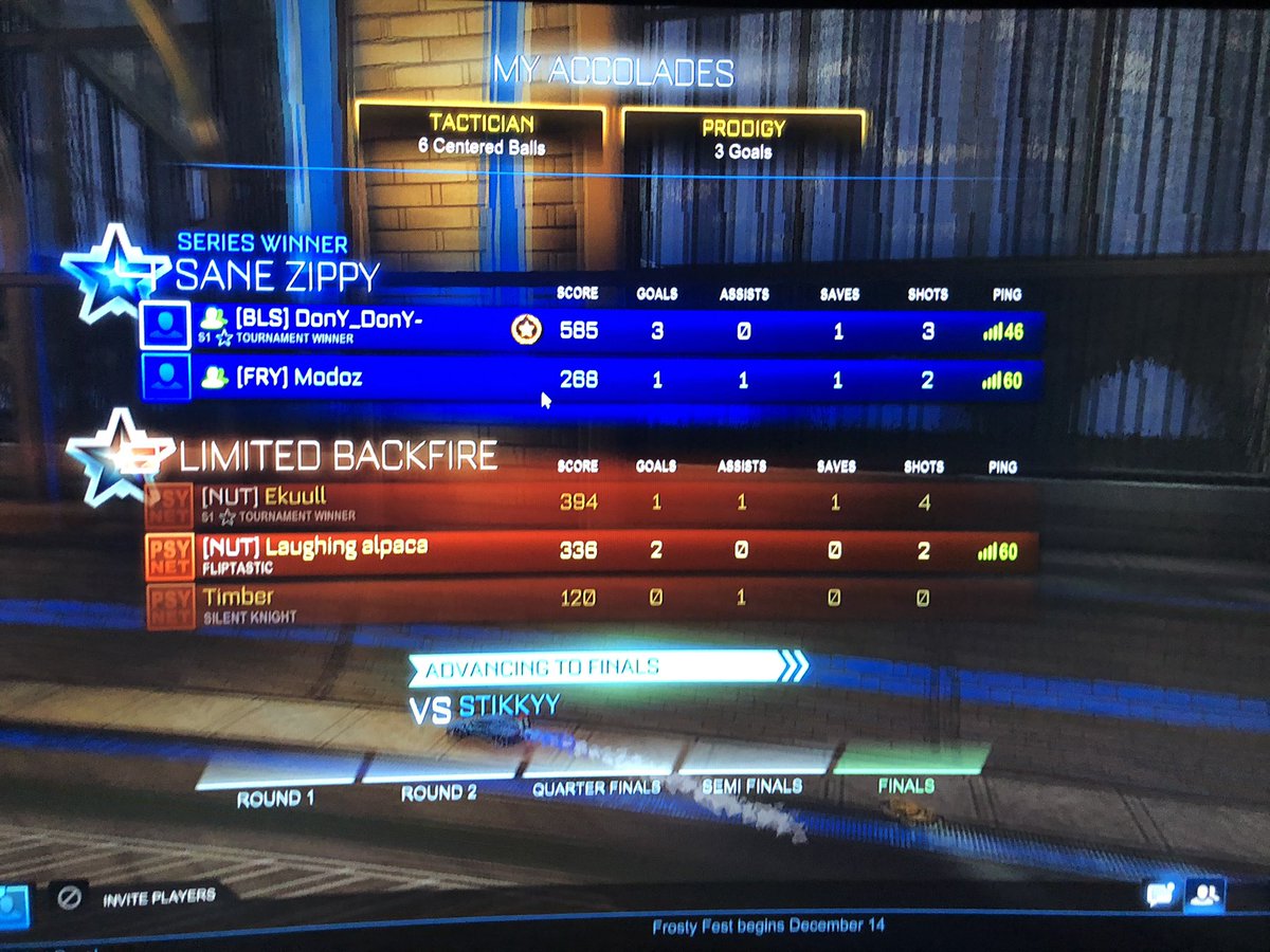 DonYvan's tweet photo. Just made it to the finals with @Modoz_CR in a @RocketLeague 3v3 tournament as a duo!!! Wish us luck! https://t.co/sF8aq7HbXw