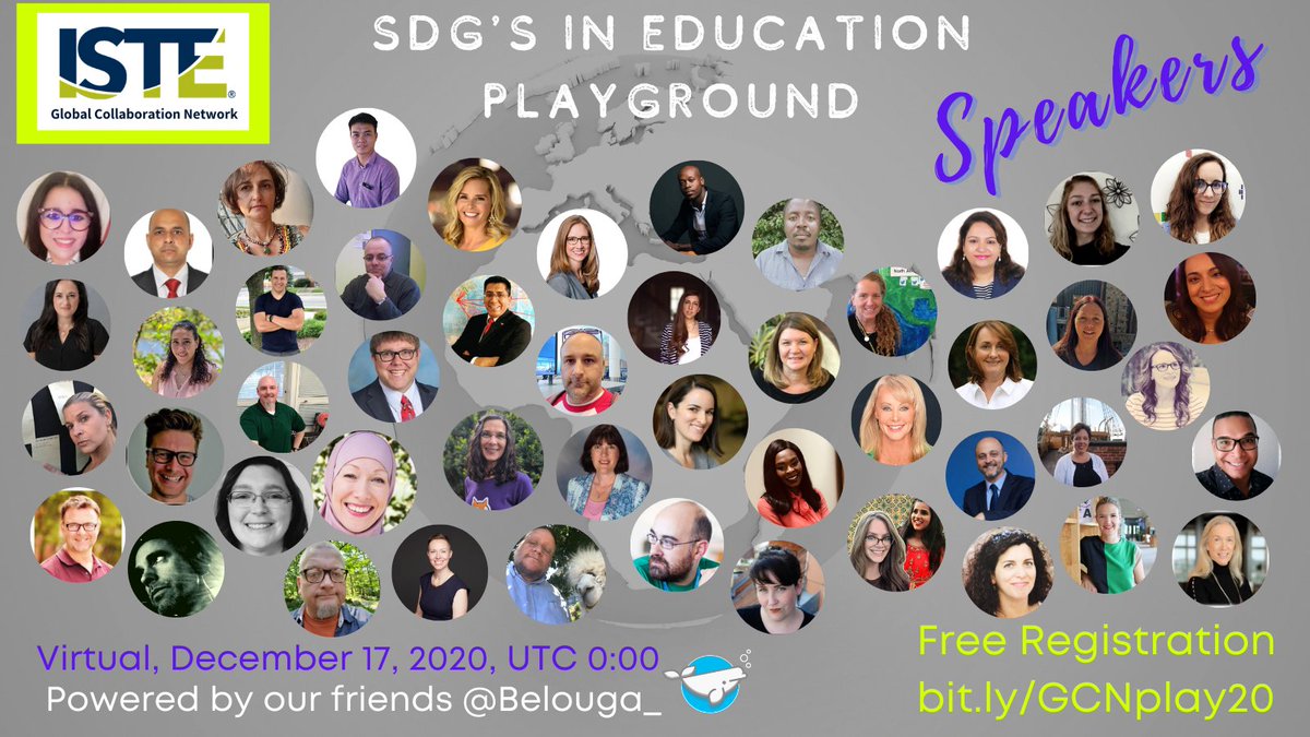 These amazing #ISTESDGs #playground presenters have so much to share! Register now➡️ bit.ly/GCNplay20

⚡️ @JustineMBruyere 
🌟 @TIAscience 
⚡️ @rolat 
🌟 @Hell2Teach 
⚡️ @nober_techclass 
🌟 @Sharpthebuilder 
⚡️ @edwaves 
🌟 @LennyDutton 
⚡️ @JenWilliamsEdu 

#TeachSDGs