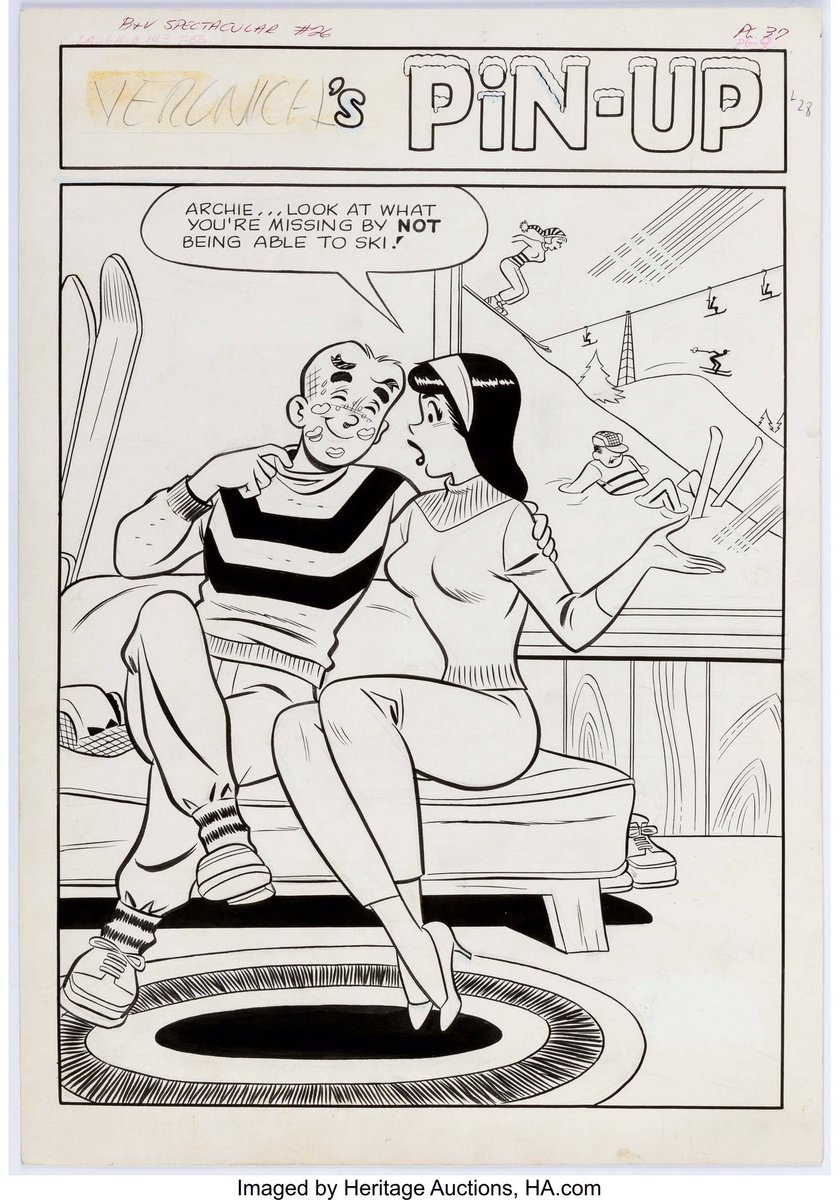 So today is the anniversary of  #DanDeCarlo ‘s birthday. Hard to find a better Archie artist. His start telling and style he brought to the girls changed to company. Want to hear a couple of stories? 1:  https://twitter.com/13th_dimension/status/1336424312157450242