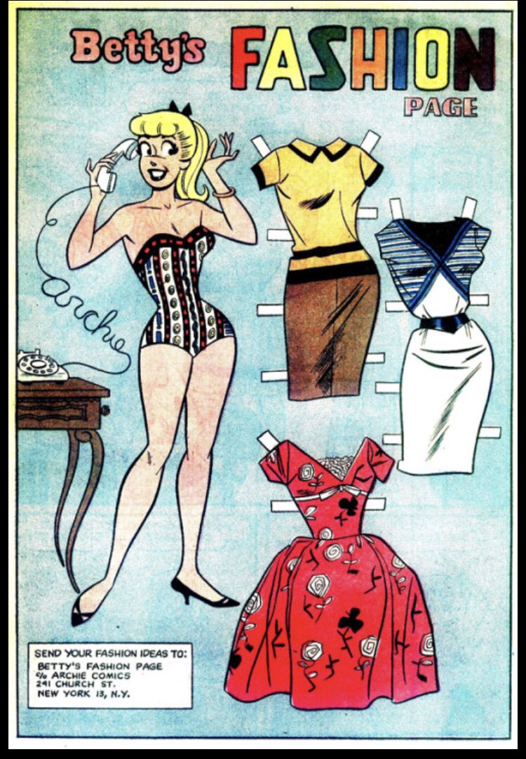 That signature style and fashion came from his wife named Josie! She was always perfectly dressed and had worked part time at an upscale clothing store and made sure Dan incorporated that into his Archie work I think he may have brought to pin up fashion page to Archie first 2/