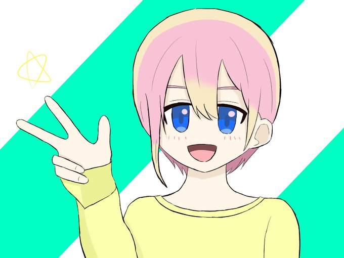 すぃーさんがTwitterに投稿した中野一花(五等分の花嫁)のイラスト。