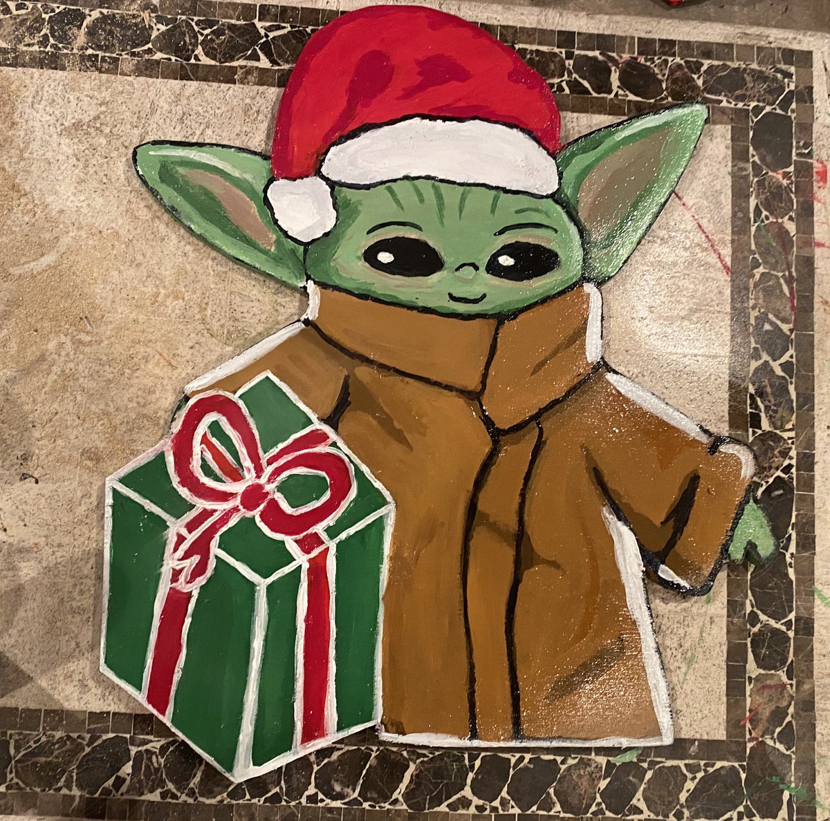 Just finished my Grogu Christmas cutout. It’s going in my front yard with some other characters I made @themandalorian @starwars @GeorgeLucasILM #starwars #Christmas #StarWarsfanart #thechild #mandolorian #ChristmasDecoration