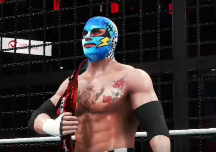 3Alerick's tweet photo. Finally after 9 months. After being the "nearly guy". I have done it. I have won a title. My only regret is I won it in this stupid mask. This sign of my failure. Sunshine Kid is a beaten and dead carcass of which the Phoenix, The AntiChrist, Alerick will be anew. Long Live AOW. https://t.co/1KDo1bSCzi