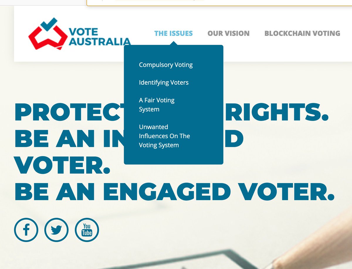 Never heard of it? Ah but this website has.They call themselves voteaustraliadotorgYou can find them on the socials as well, and all with that lovely professional looking finish.And it appears they want EXACTLY the same five things the Morrison govt are trying to legislate.