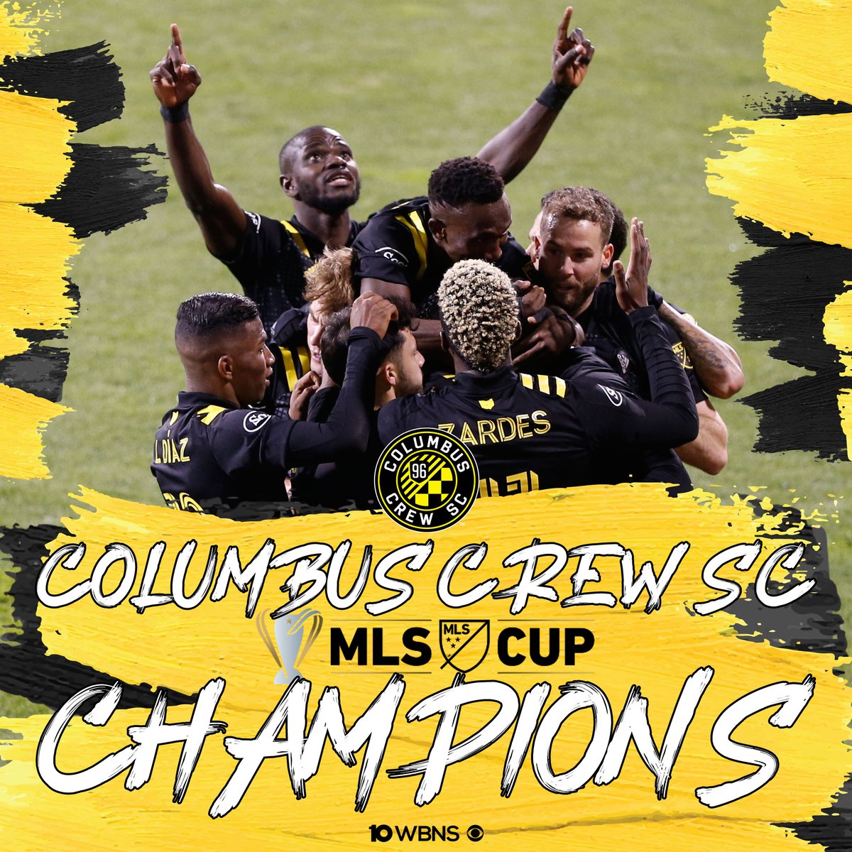 10TV's tweet photo. CHAMPIONS! @ColumbusCrewSC scores three goals and shuts out defending champs Seattle Sounders FC to win their second MLS Cup! CONGRATULATIONS! | https://t.co/d2xbVc1qjC #Crew96 #10TV https://t.co/JDGQuCcz2Y