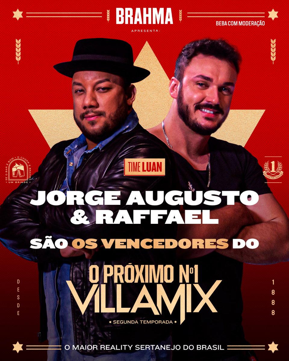 Jorge Augusto e Raffael são os ganhadores do Próximo N1 VILLAMIX, representando o time <a href="/luansantana/">Luan Santana</a>! A dupla foi a mais votada pelo público e leva pra casa o título de novas estrelas da música sertaneja! #ProximoN1