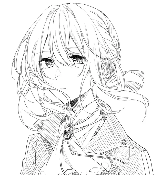 リア友ちゃんからのリクで描いたヴァイオレットさん 