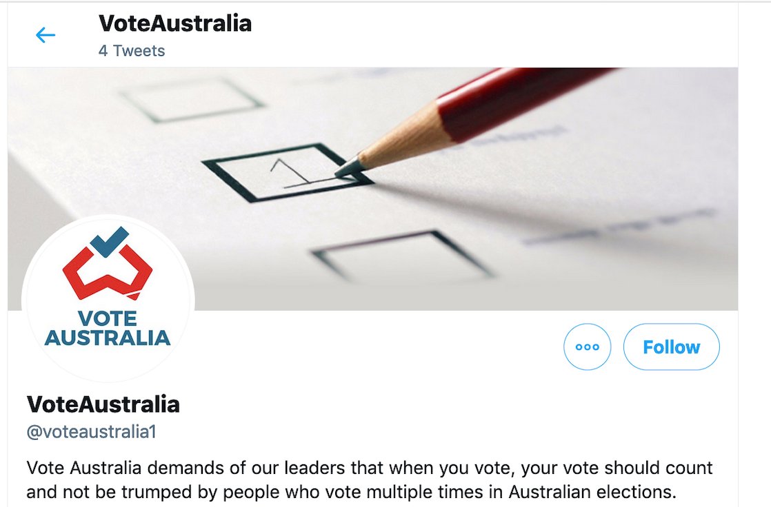 Never heard of it? Ah but this website has.They call themselves voteaustraliadotorgYou can find them on the socials as well, and all with that lovely professional looking finish.And it appears they want EXACTLY the same five things the Morrison govt are trying to legislate.